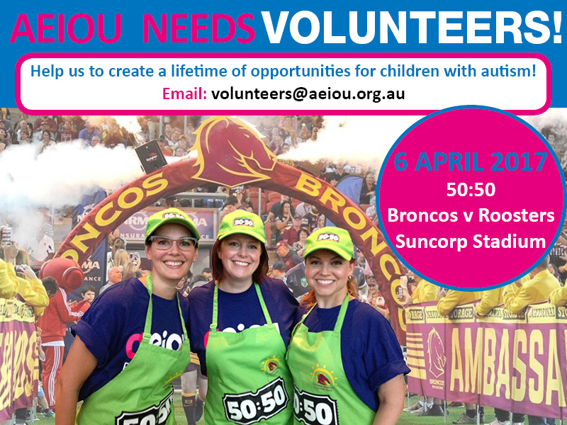Volunteers needed 6 April 2017